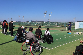 テニスコートの様子