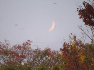 月食が始まった状態の月