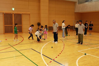 ペタンク体験の様子