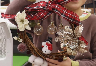 素敵なクリスマスリースができました