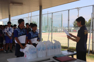 優勝した甲佐中学校Aチーム