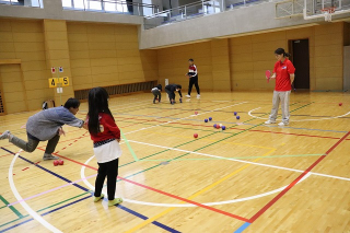 ボッチャ体験の様子